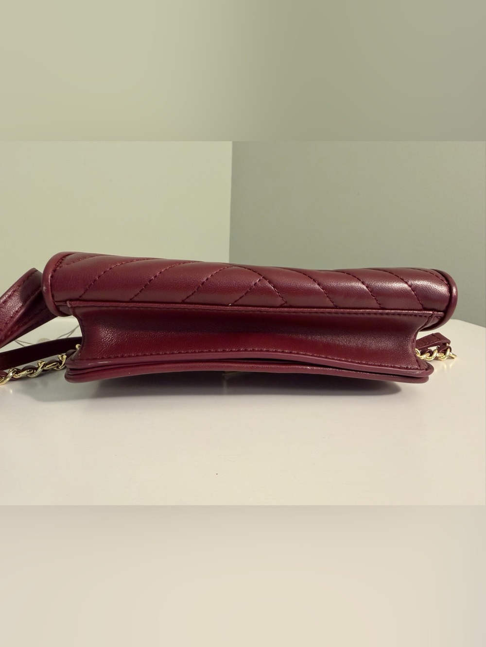 Tory Burch Quilted Leather Crossbody and Mini Wallet in Burgundy - Picture 6 of 16